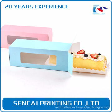 Pastel Sencai ablong caja de papel de embalaje